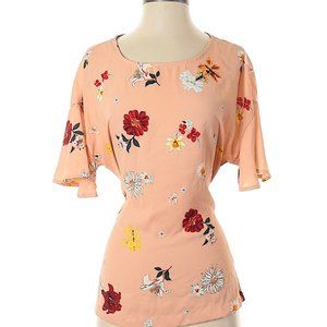 Nordstrom Brand-Pleione Peach Floral Blouse